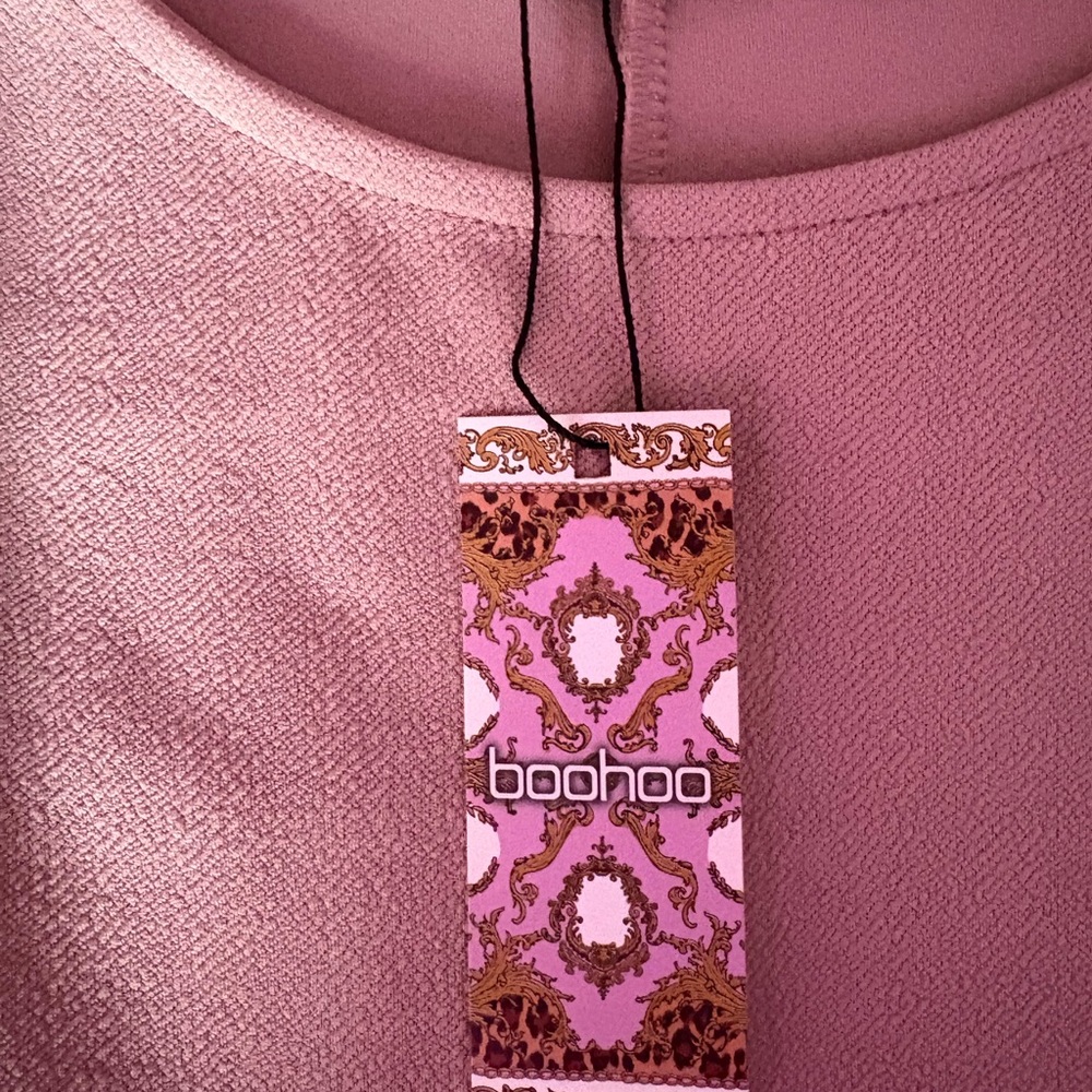 Boohoo Mauve Textured Dress